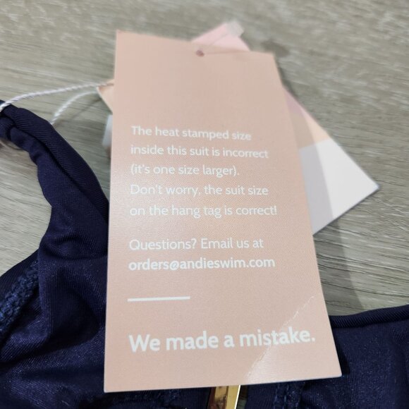 Andie Swim The Catalina One Piece Swimsuit Navy New With Tags Women's Size XXS - Picture 9 of 15